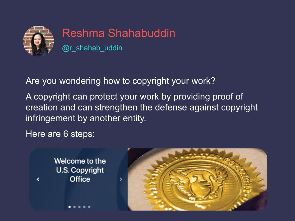 6 Steps to&nbsp;Copyright